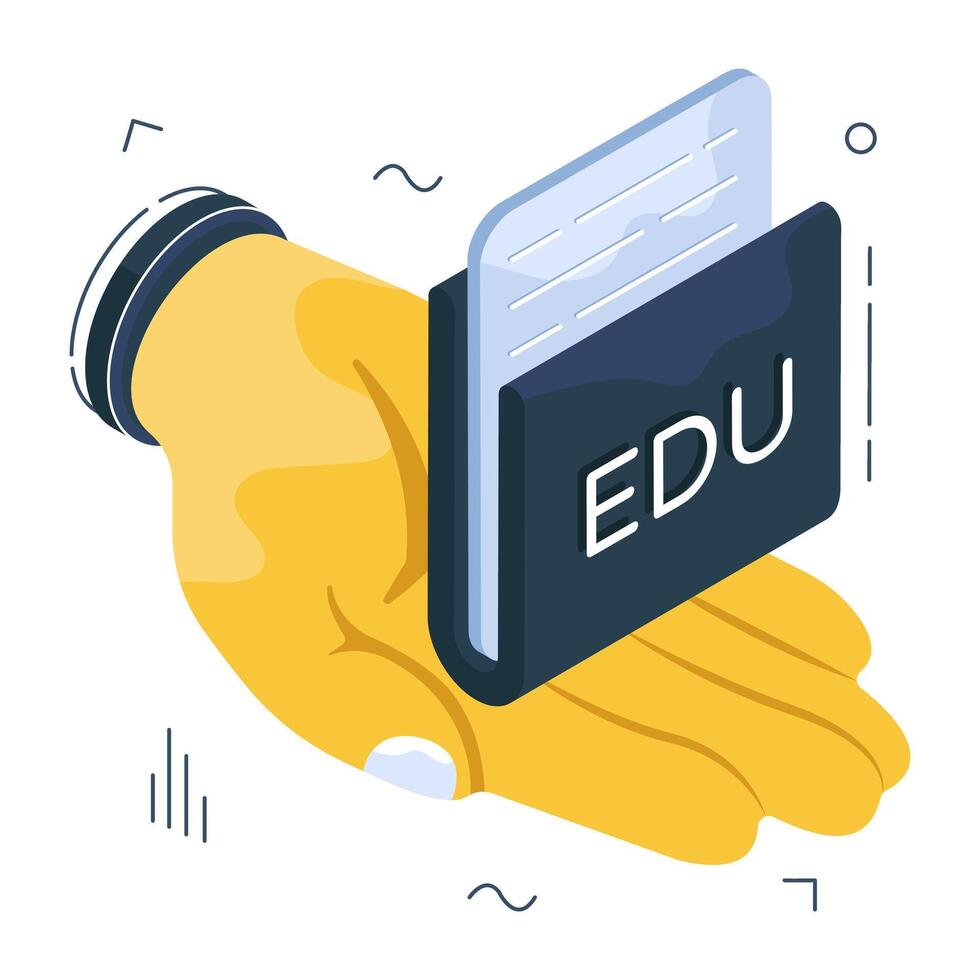 A unique design icon of education folder vector