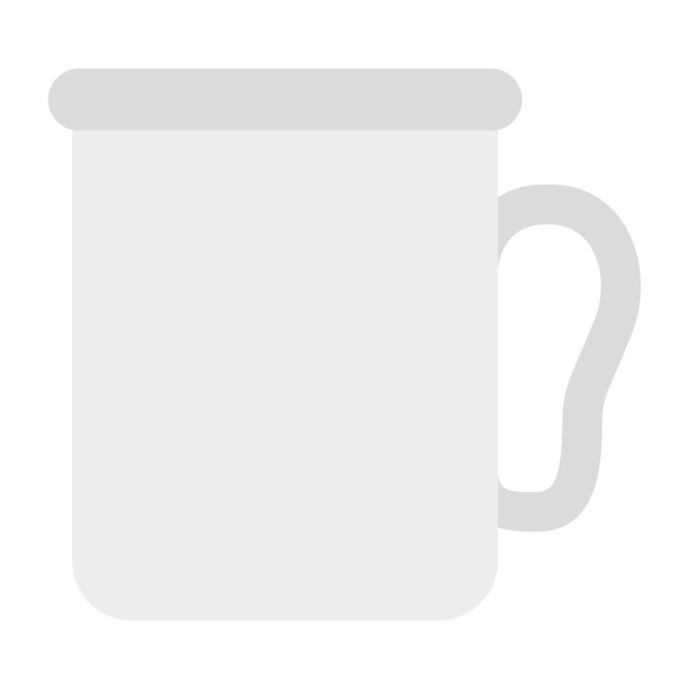 A flat design icon of mug vector