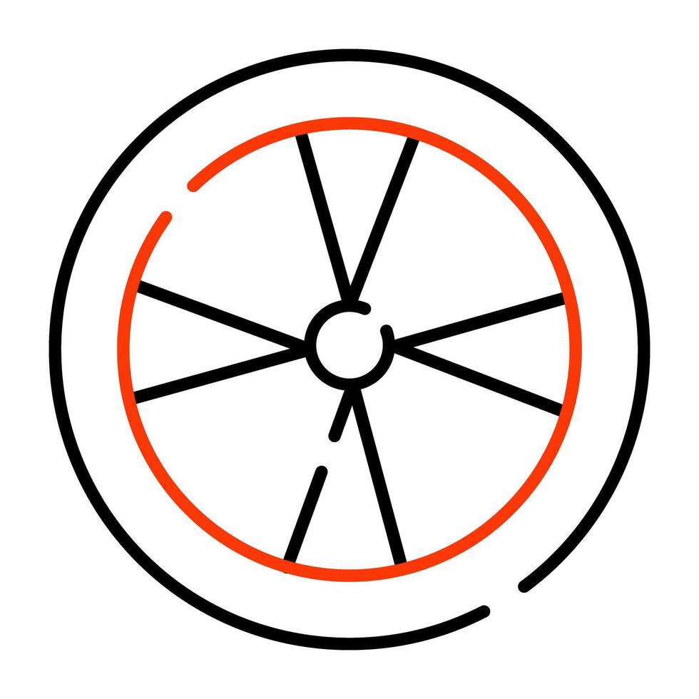An editable design icon of radioactive sign vector