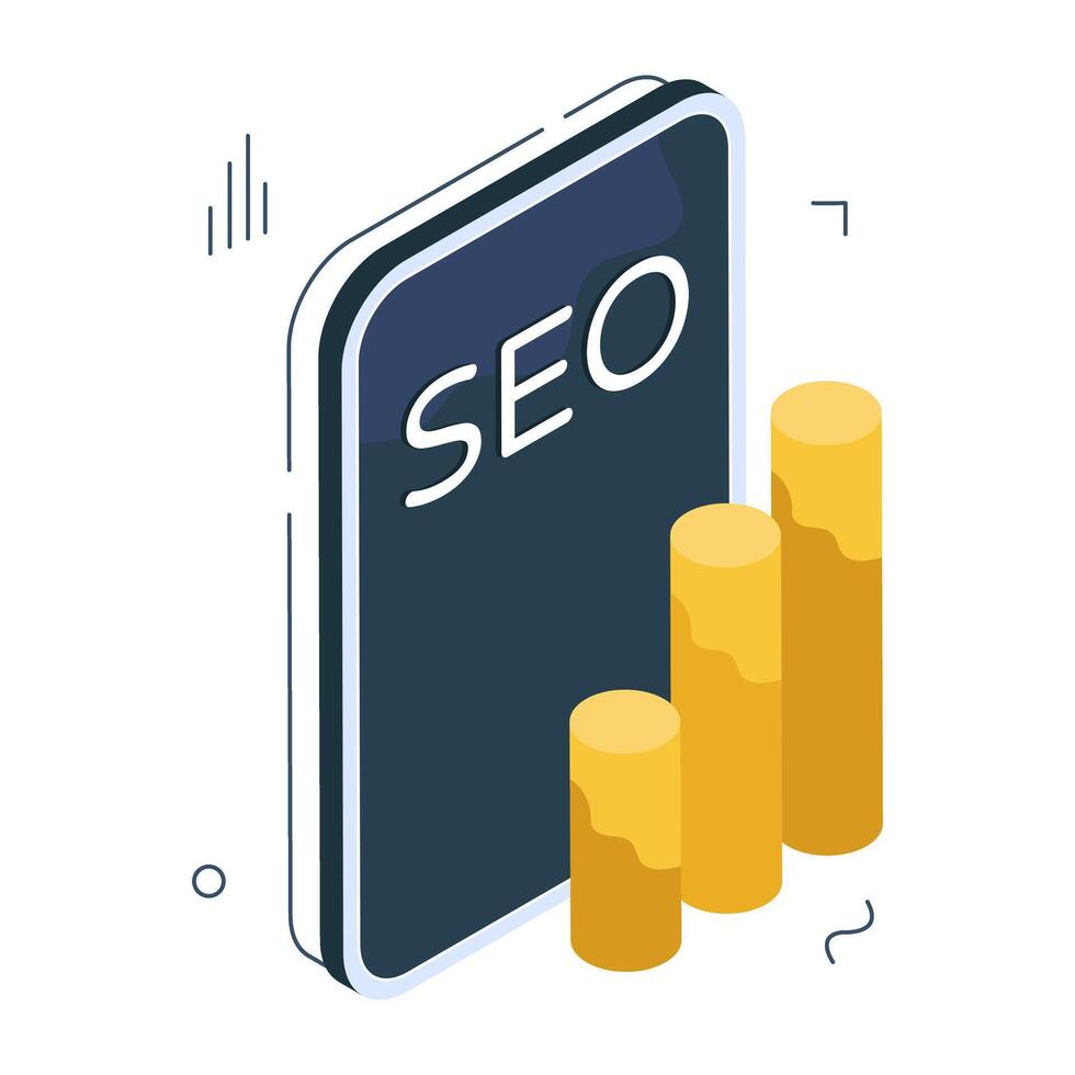 Modern design icon of seo analytics vector