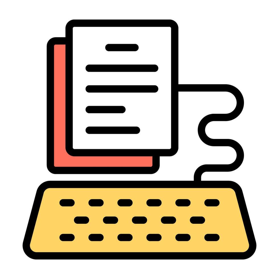 Modern design icon of online test vector