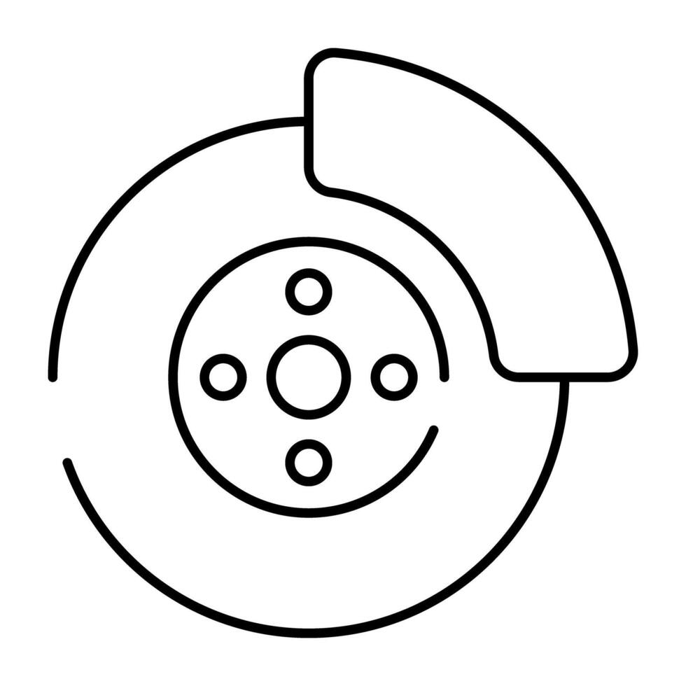 Modern design icon of disc brake vector