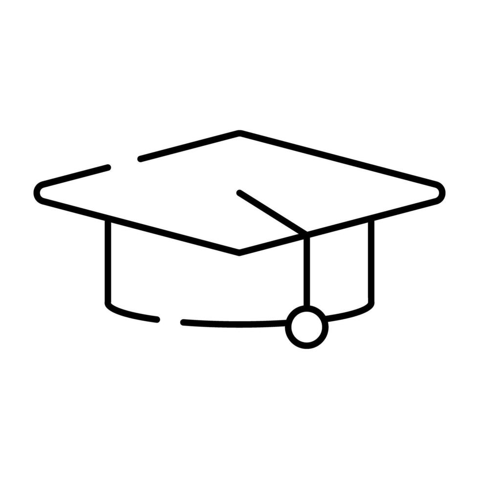 Academic cap icon, vector design of mortarboard