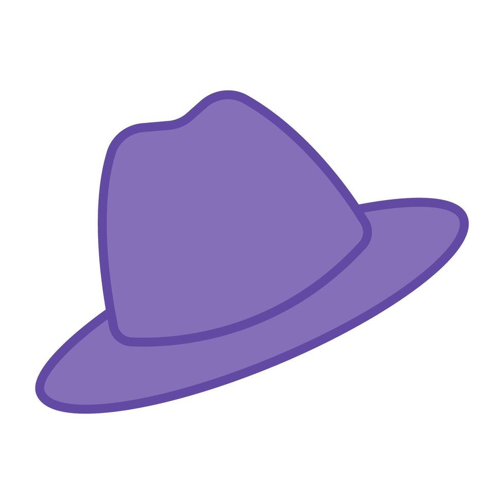 un sombreros accesorio icono, plano diseño de sombrero vector