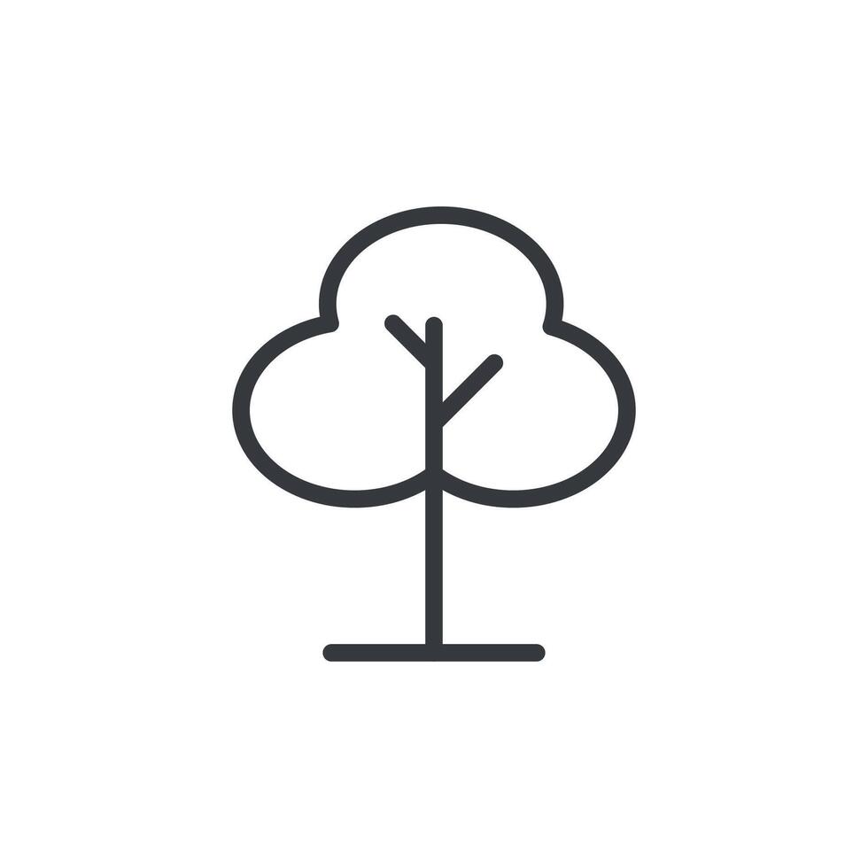 árbol icono vector Arte aislado en blanco antecedentes