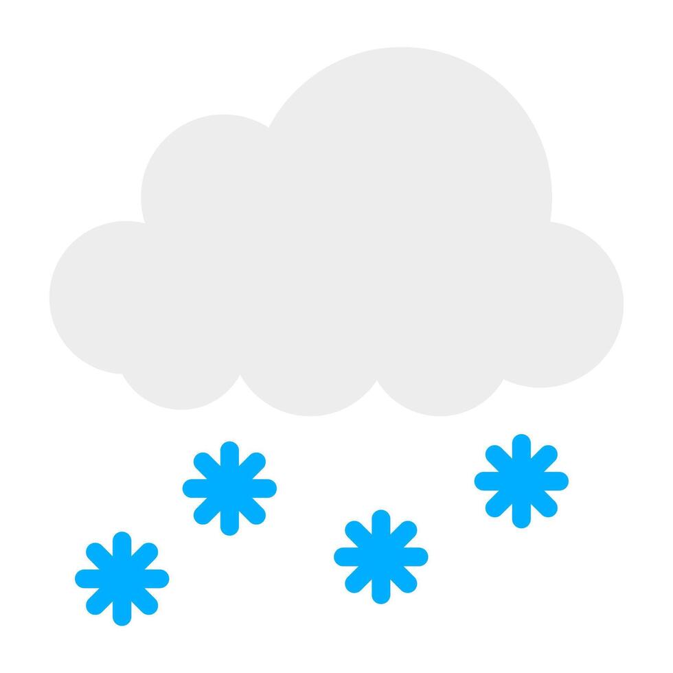 Trendy vector design of snow falling