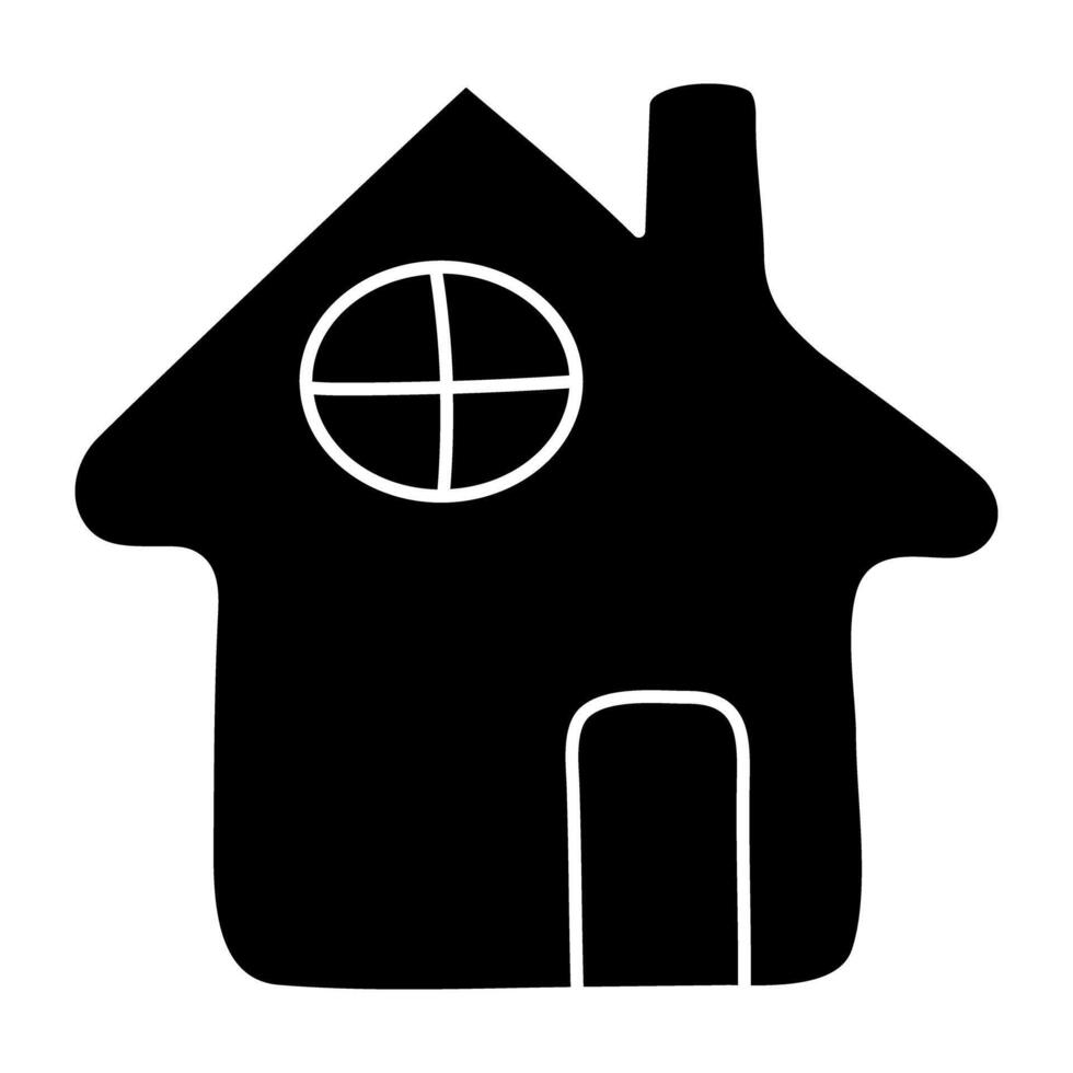 Editable design icon of home vector