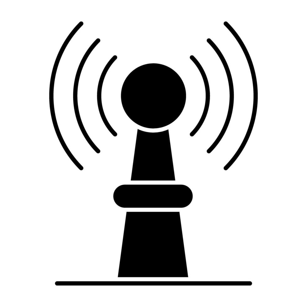 A at design icon of hotspot tower vector