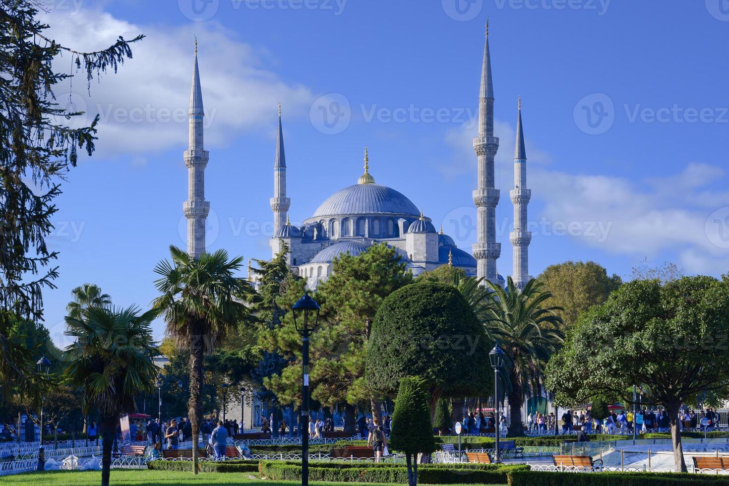 sultán ahmet mezquita y parque, Estanbul, Turquía foto