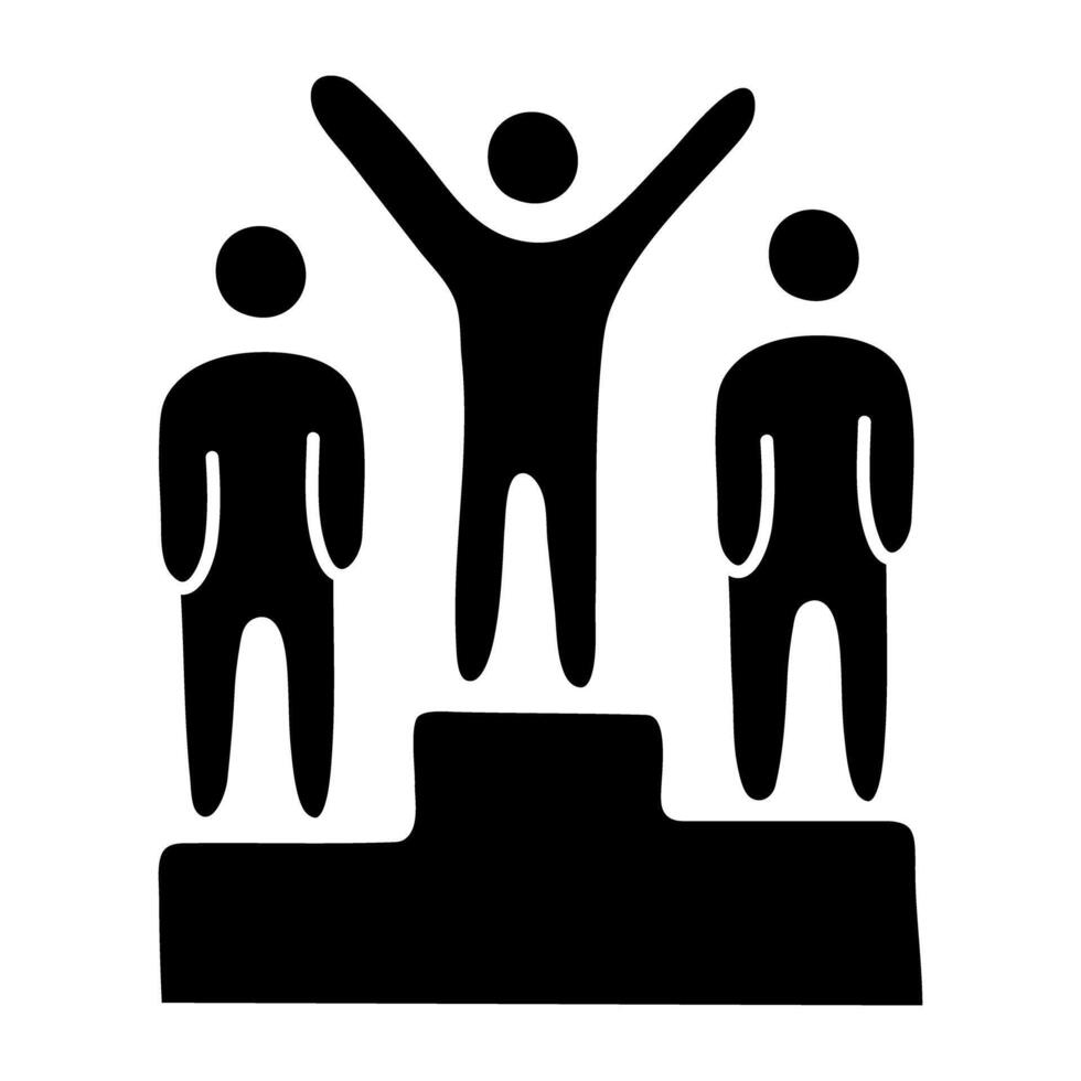 An icon design of ranking podium vector