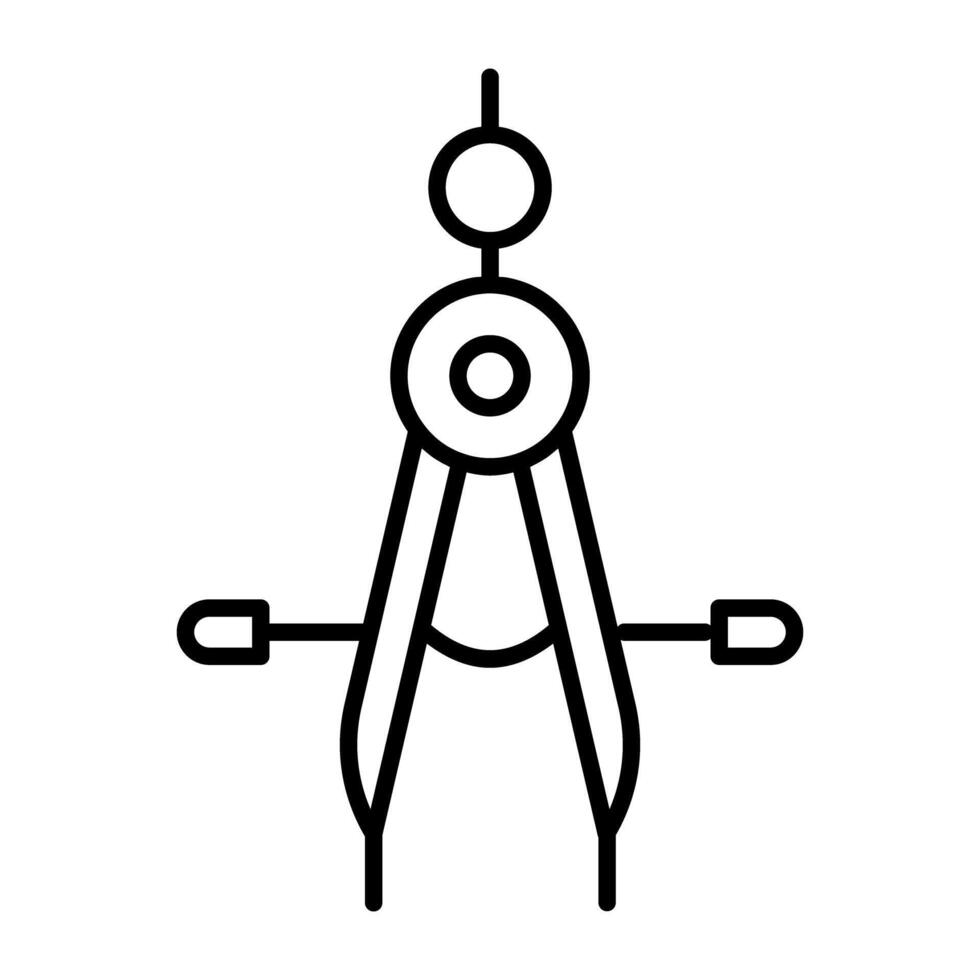 An icon design of geometry compass, divider vector