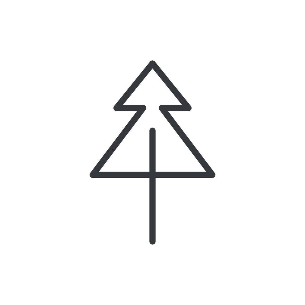 Tree outline icon vector illustration