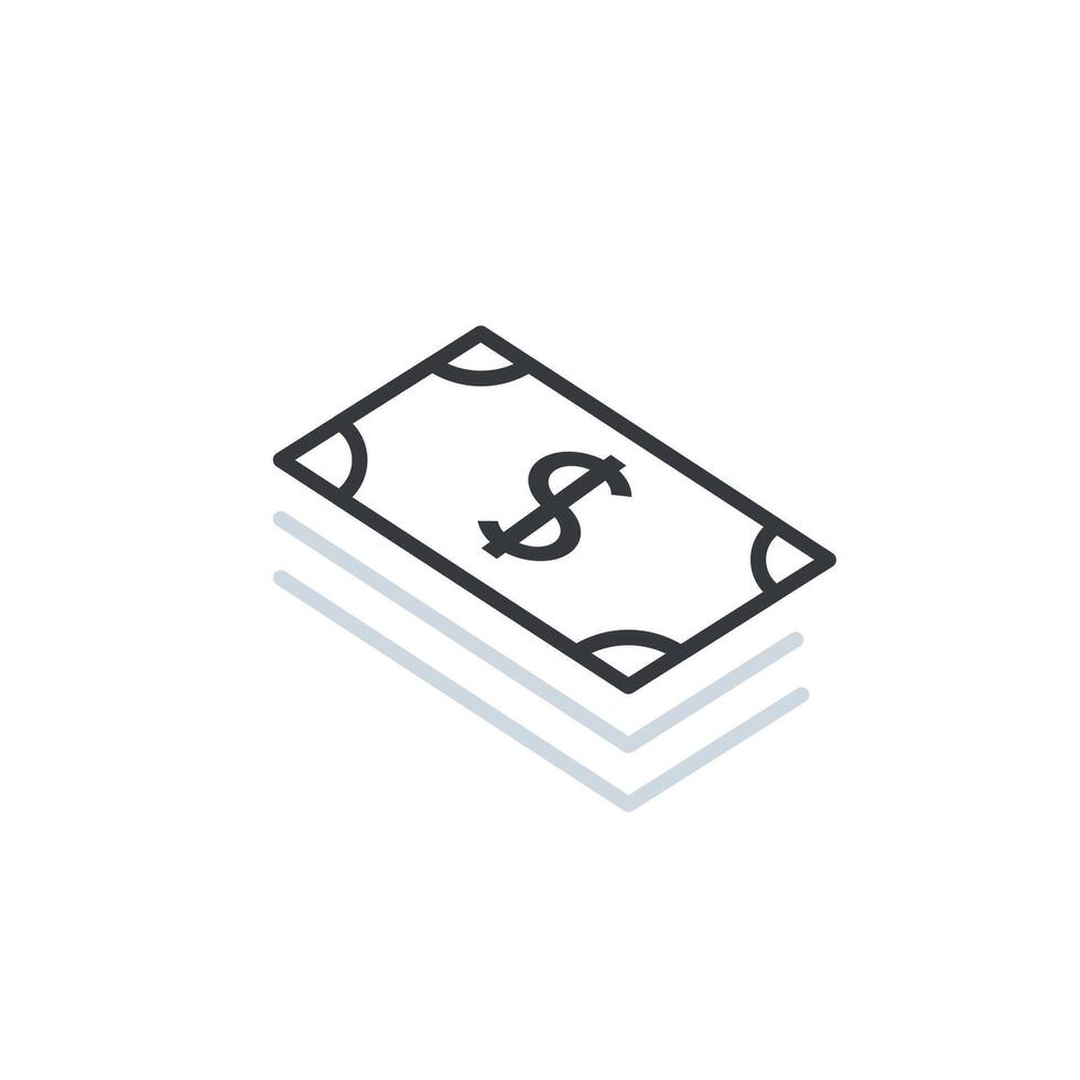 Cash Icon Dollar Sign. Currency Icon, Money Icon, Cash Icon, Dollar Icon vector