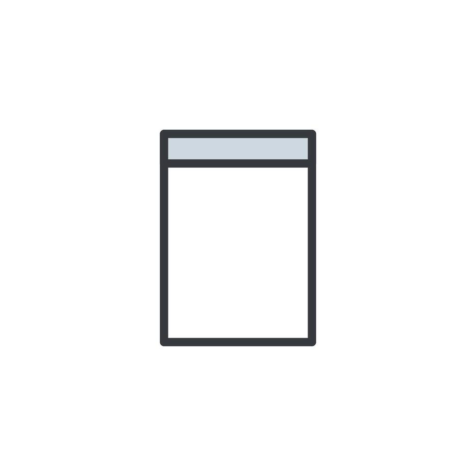 Notepad Symbol Flat Icon. Document, Notebook, File Icon Vector Illustration
