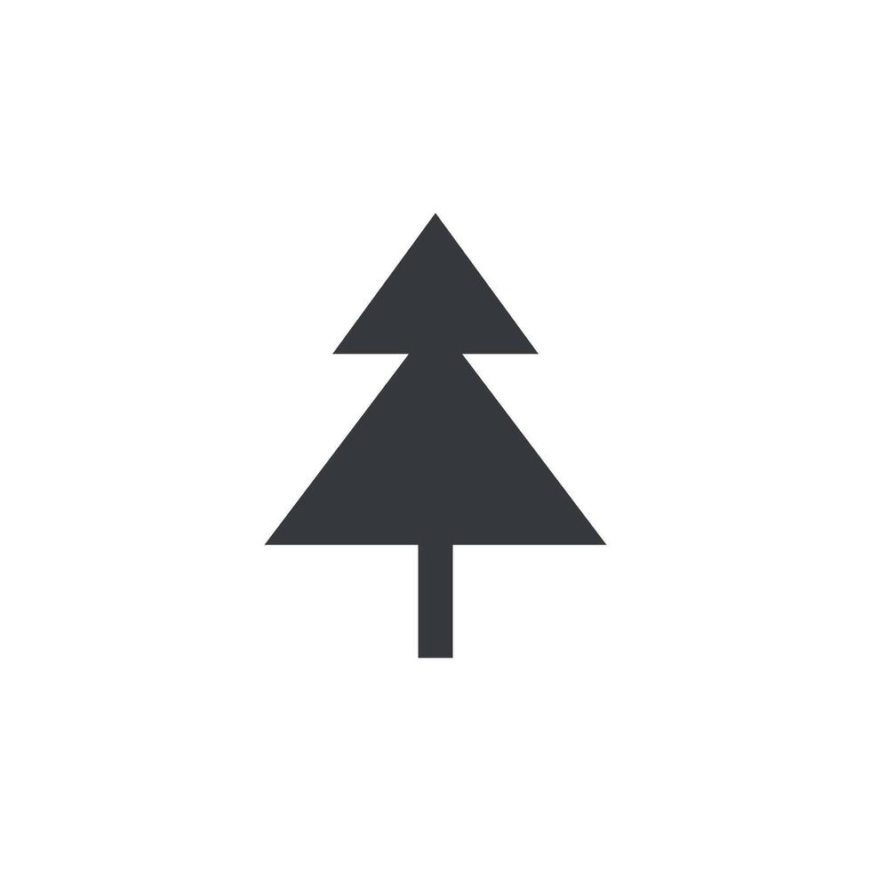 Natural Tree Pictogram Icon, black tree icon isolated on white background vector