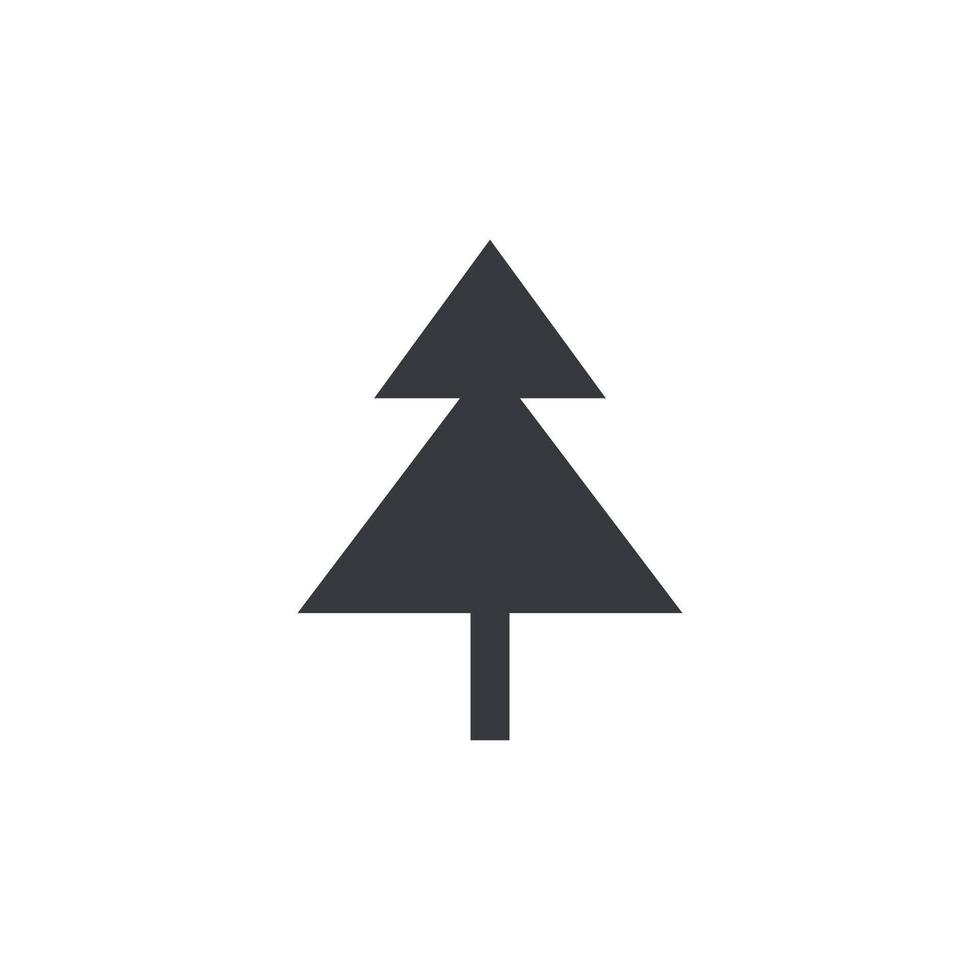 Natural Tree Pictogram Icon, black tree icon isolated on white background vector