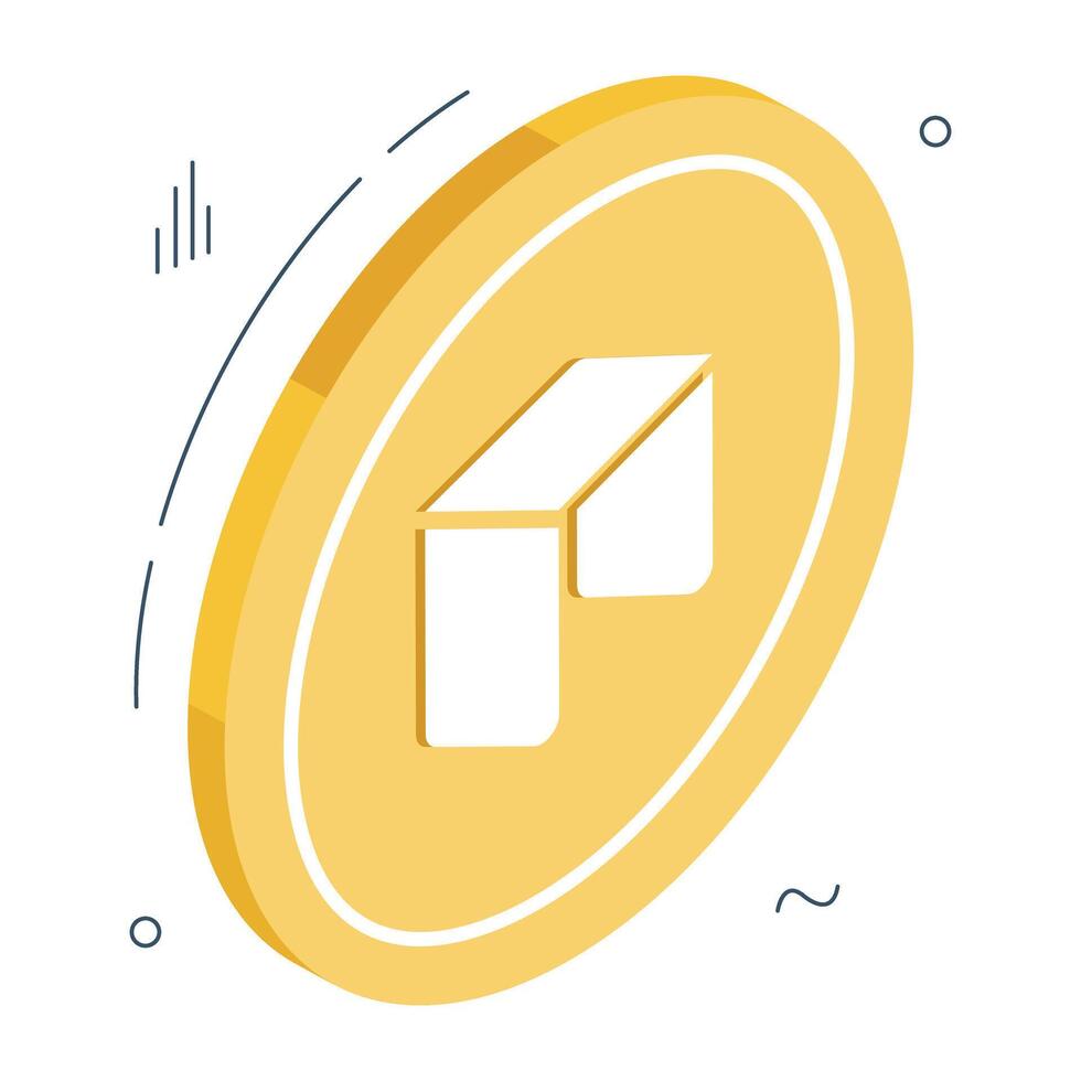 An icon design of neo coin vector