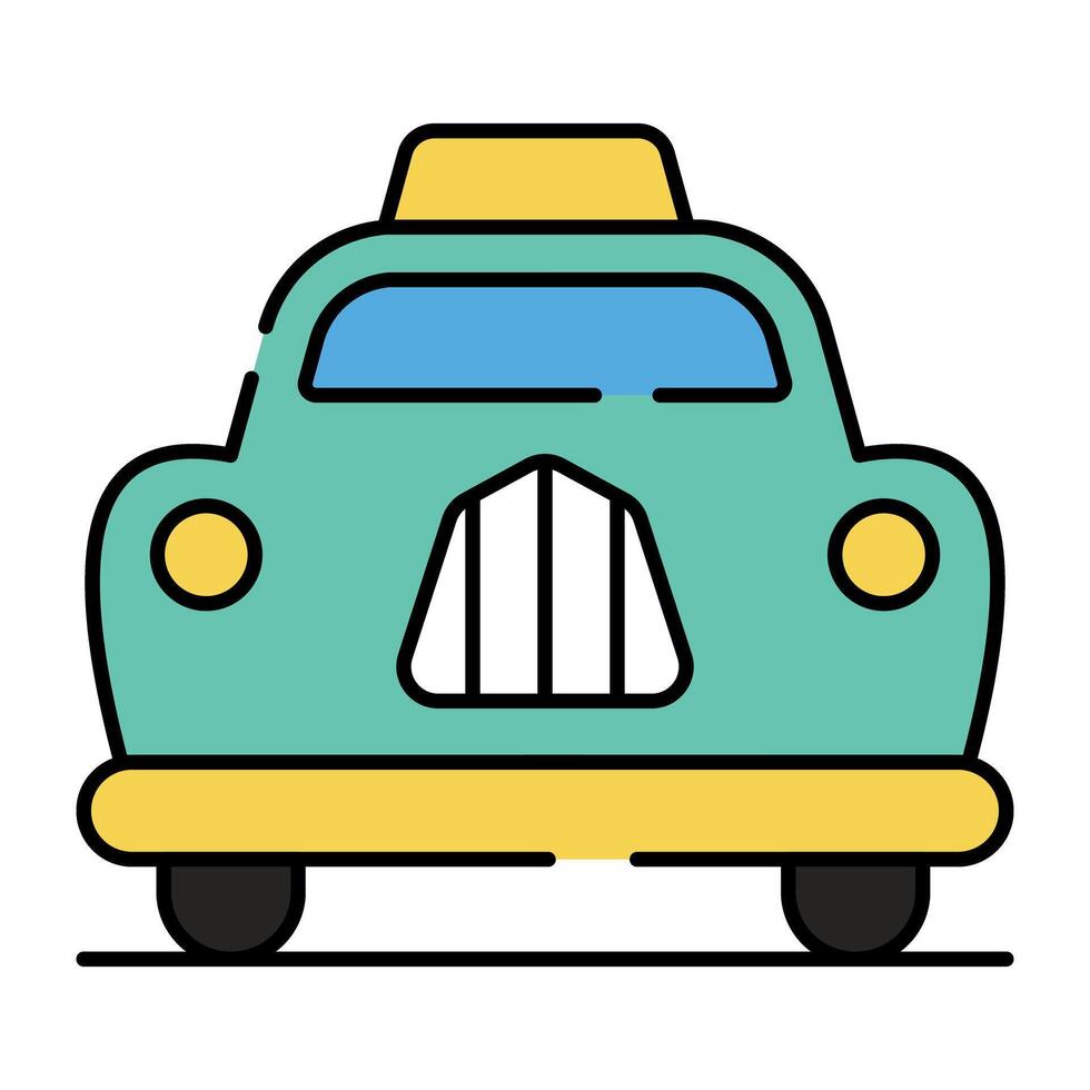 A private transport icon, flat design of car vector