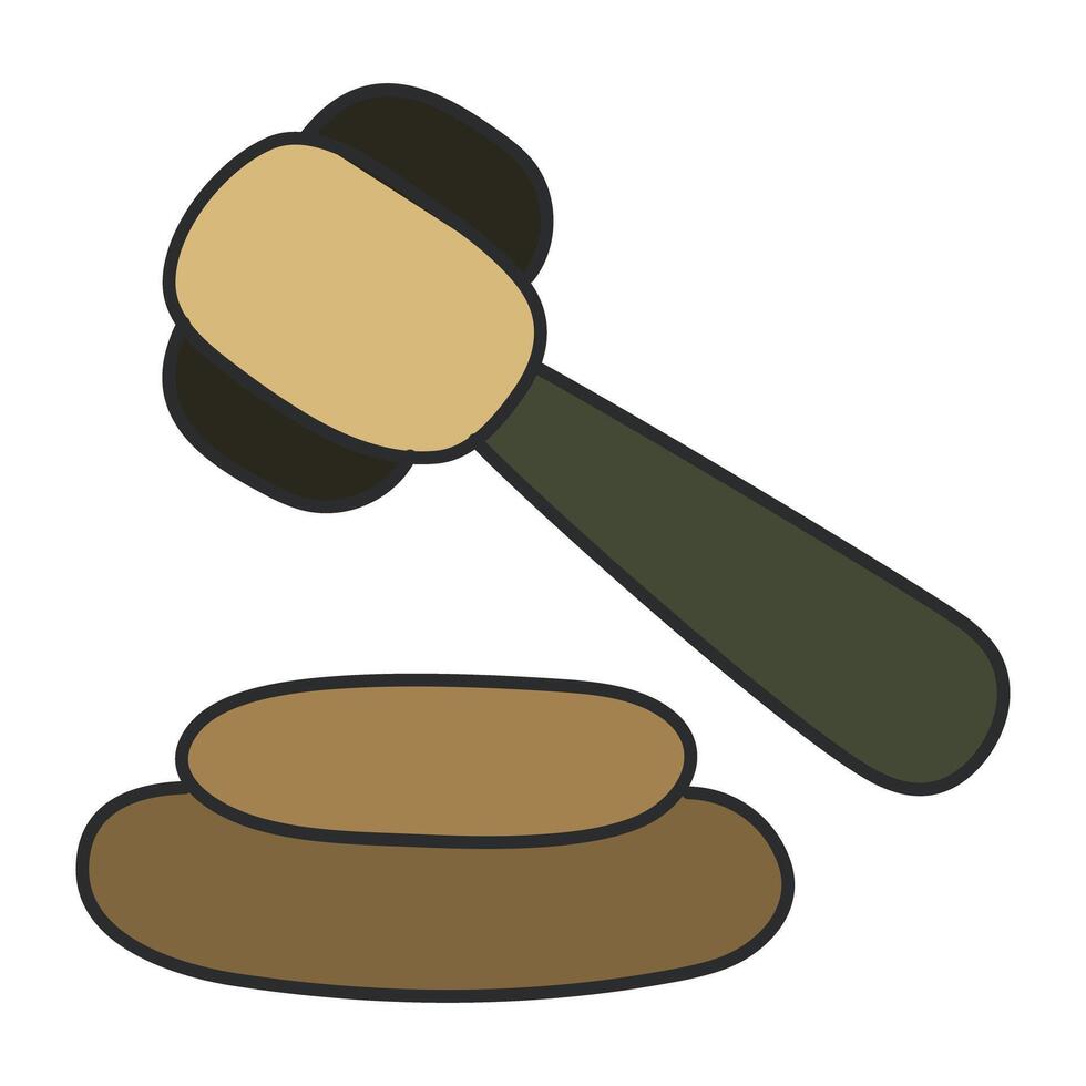 An icon design of gavel vector