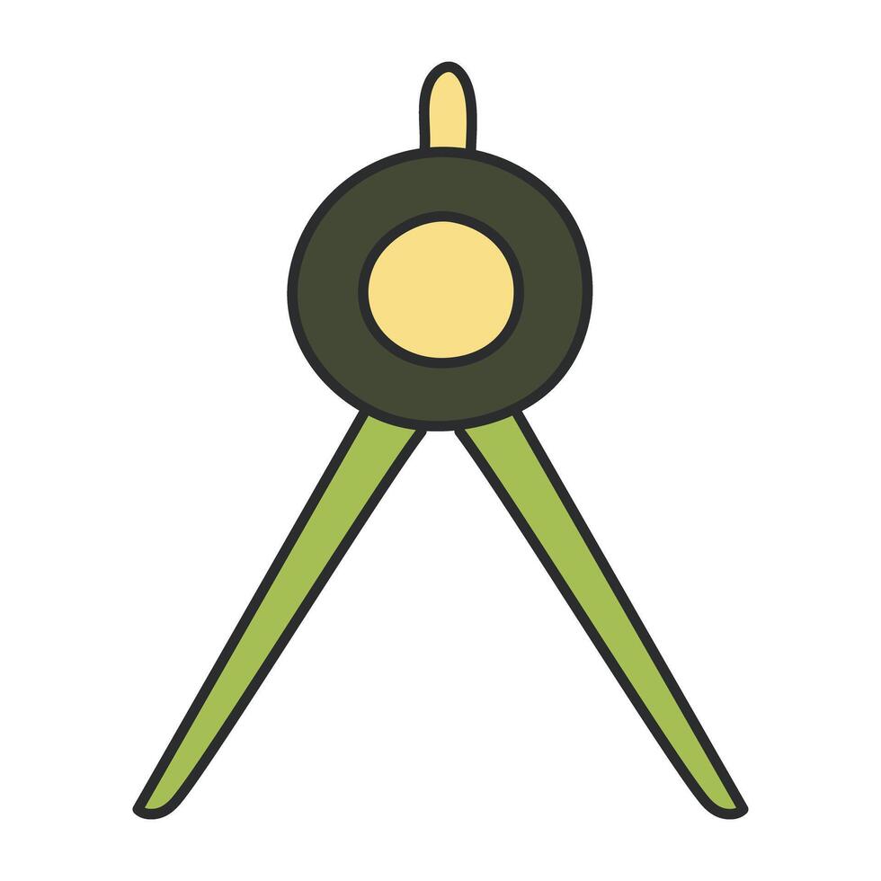 An icon design of drawing compass vector