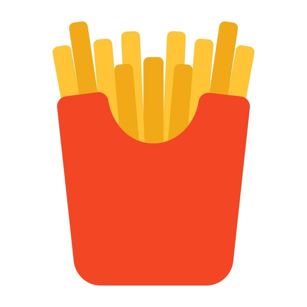 patata papas fritas paquete icono, editable vector