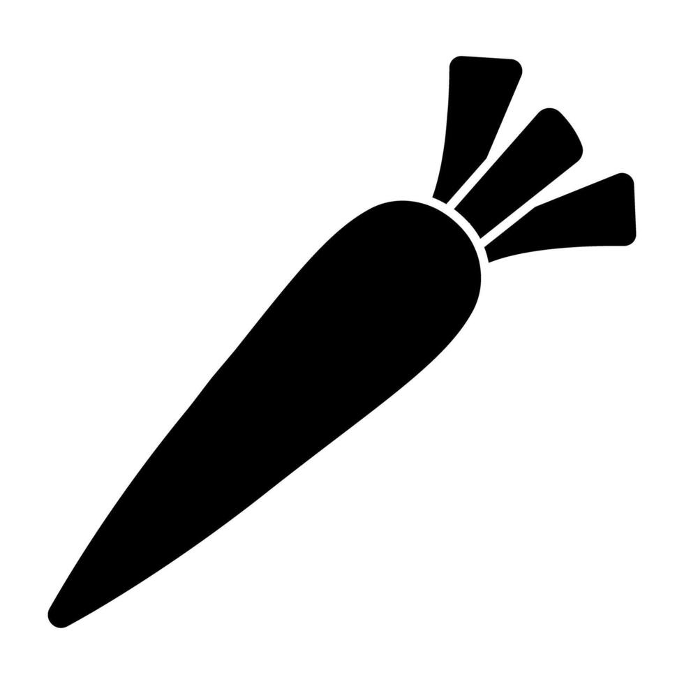 un único diseño icono de Zanahoria vegetal vector