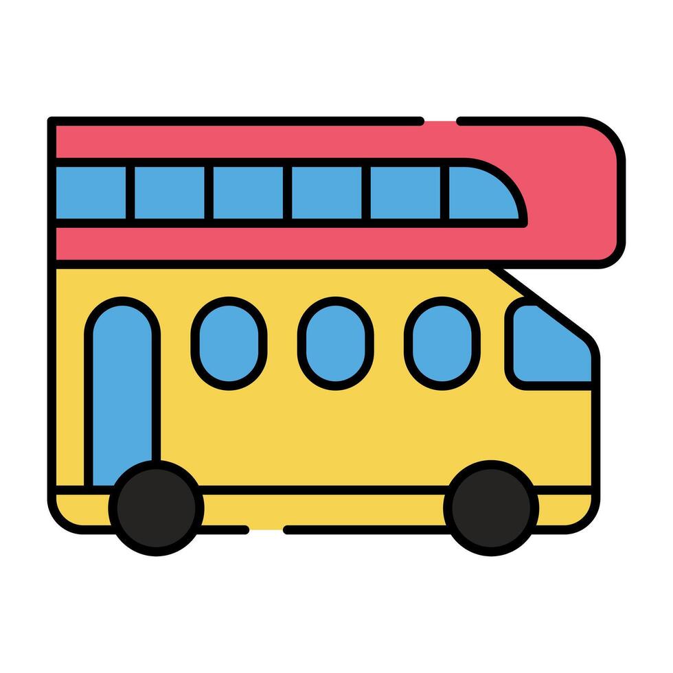 An icon design of double decker bus vector