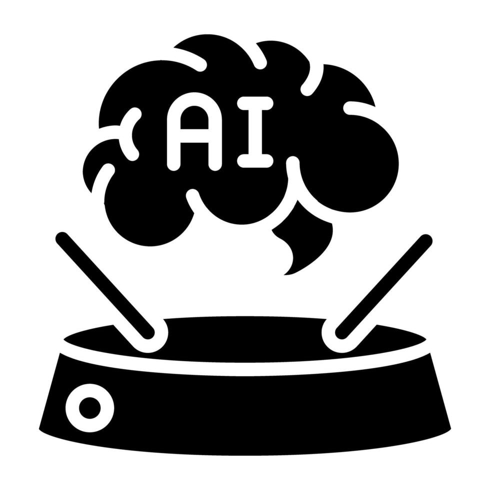 Modern design icon of artificial brain vector