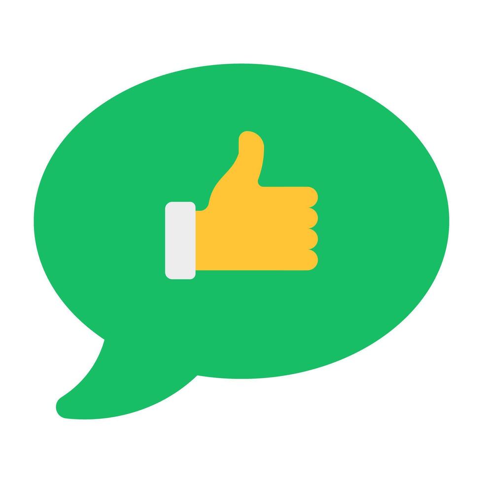 Flat design icon of feedback vector