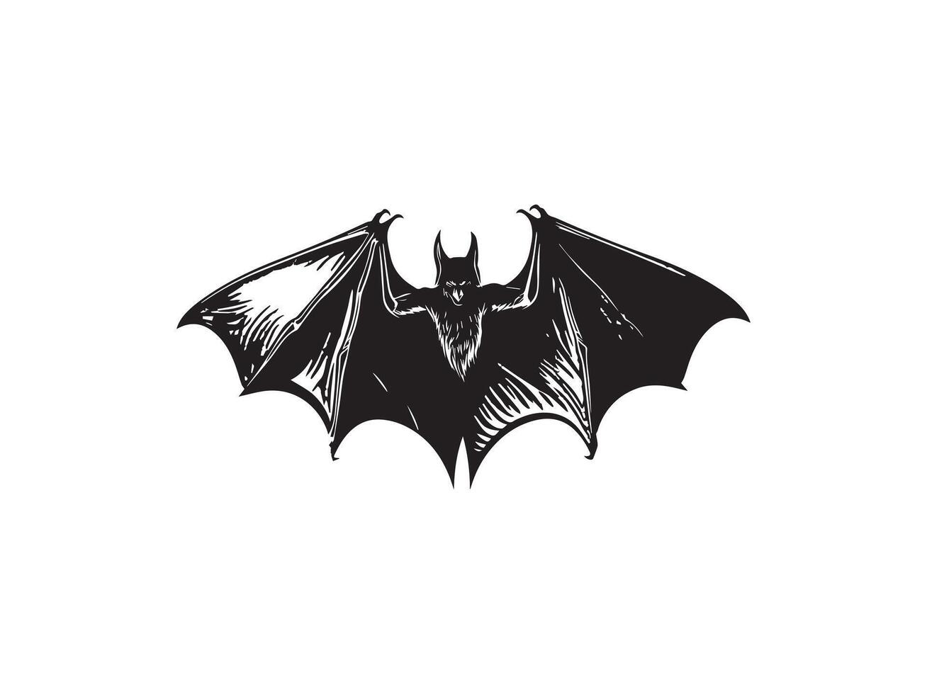 Bat icon isolated on white background. Vector illustration.