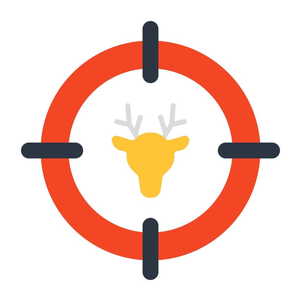 Animal hunting icon in flat design vector