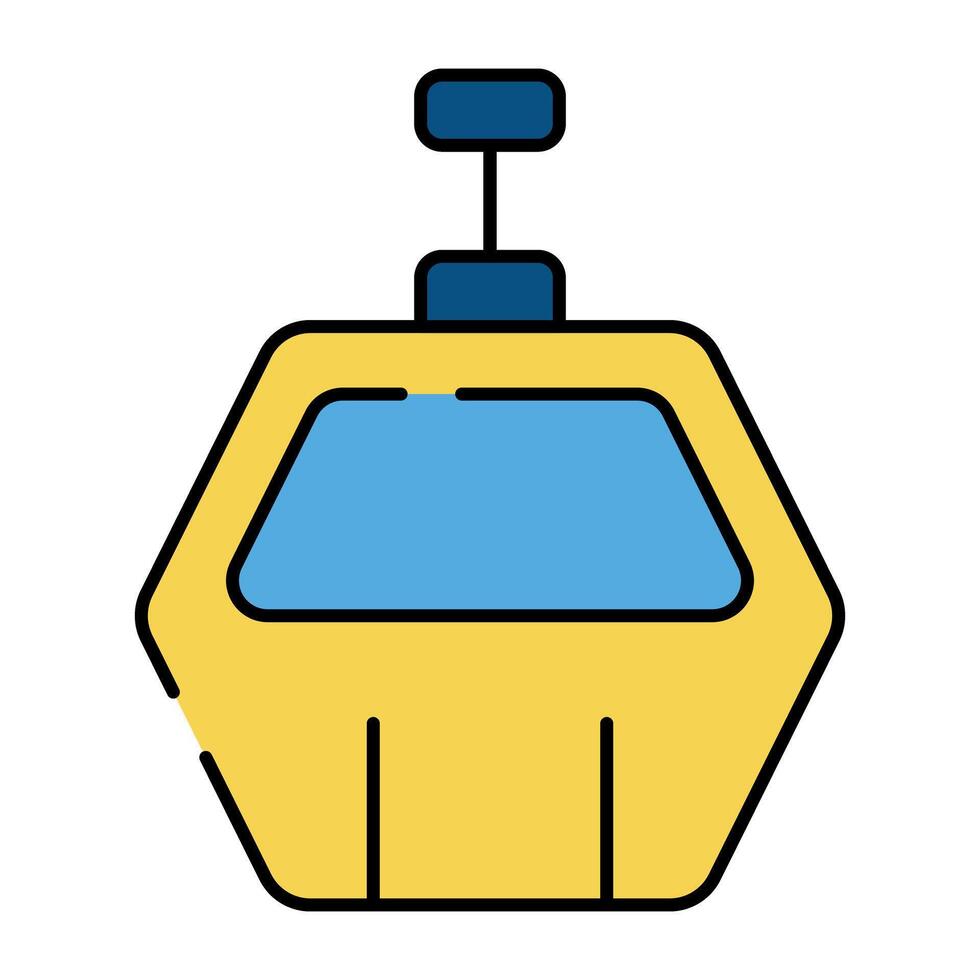 A trendy vector design of cable car