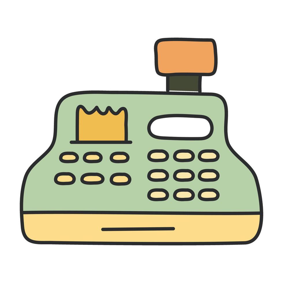 An icon design of cashier machine vector