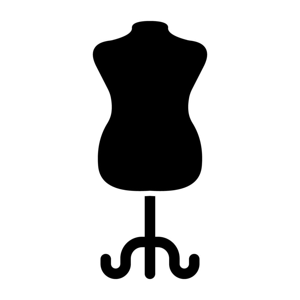 Model figure icon, flat design of mannequin vector