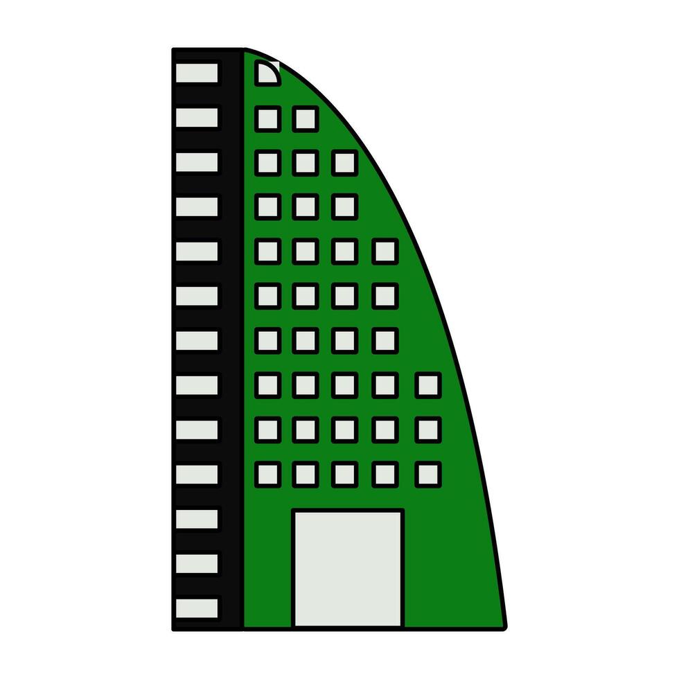 A unique design icon of city building vector