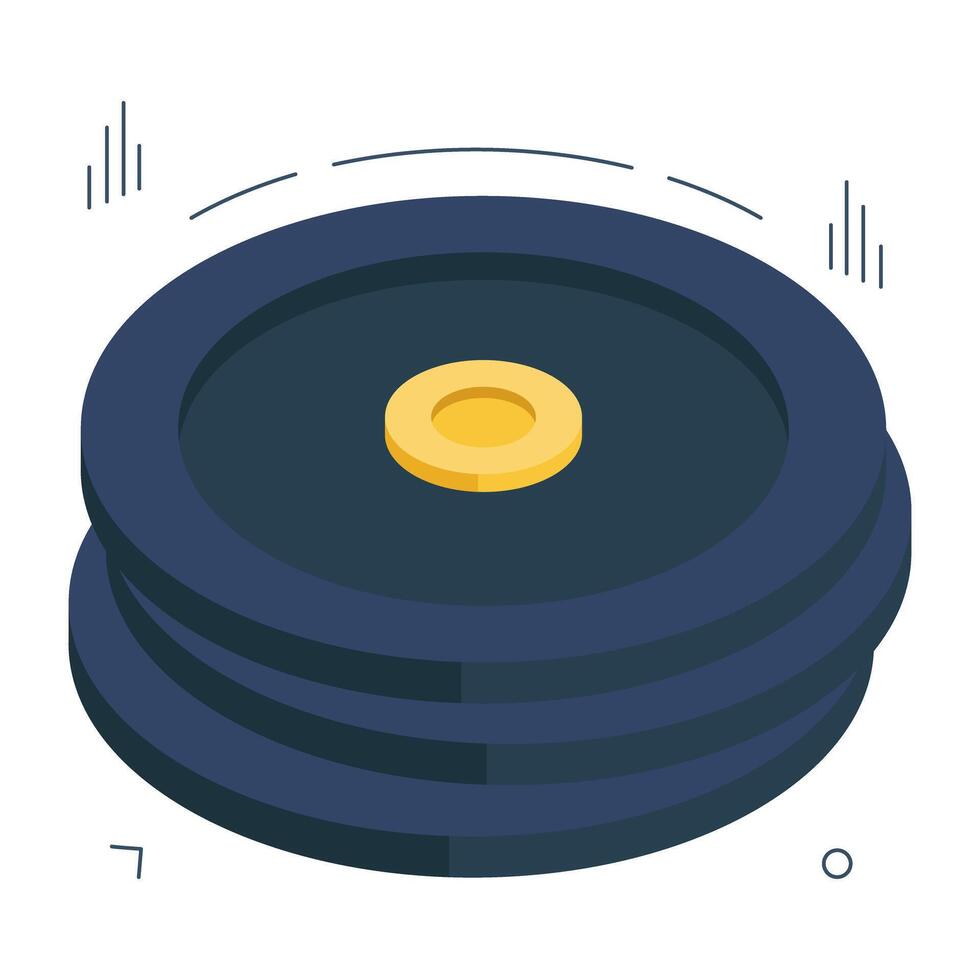 A premium download icon of weight disc vector