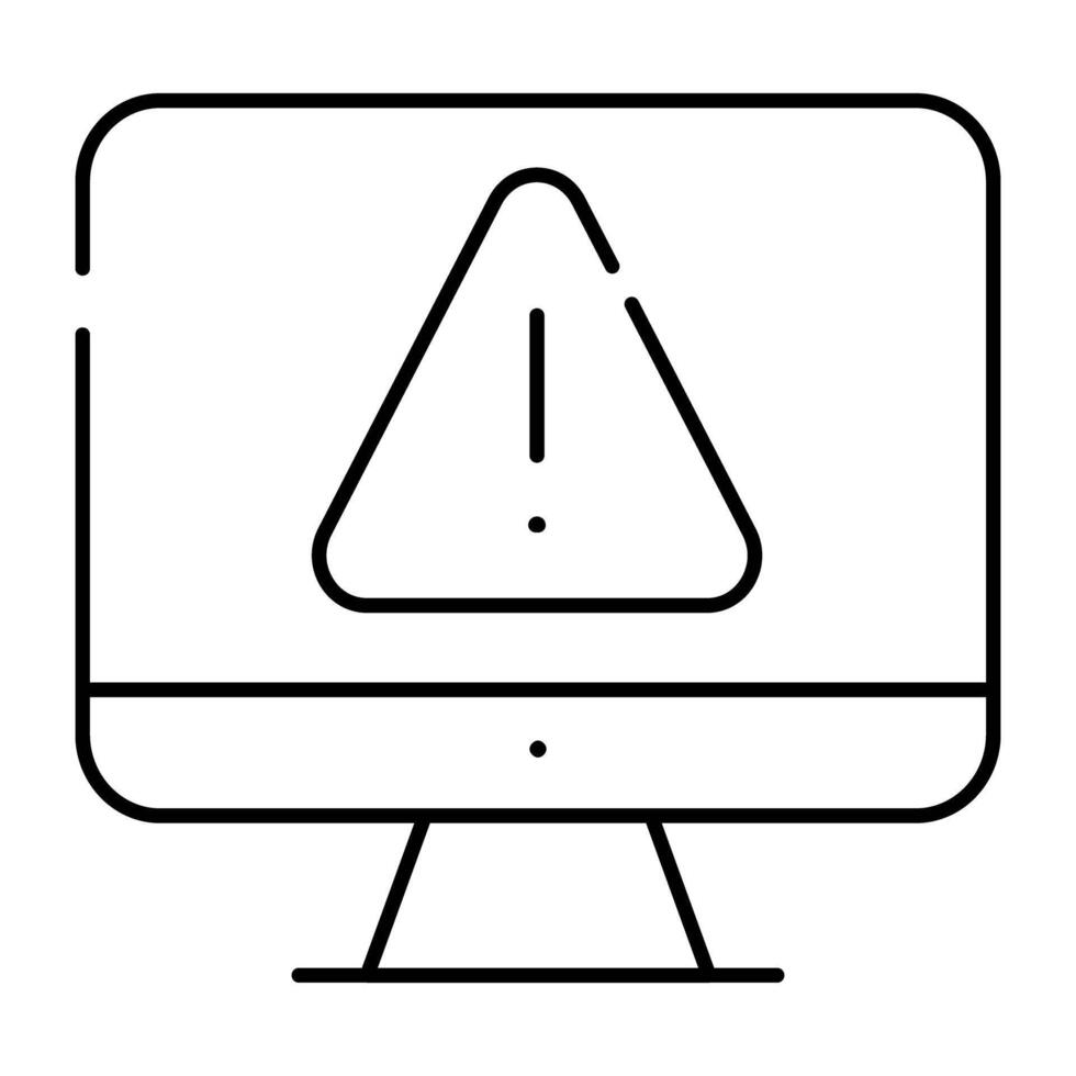 Editable design icon of computer error vector