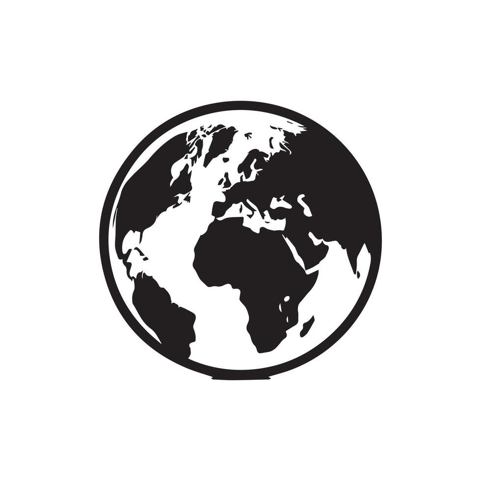 Globe icon. Geography sign. Earth globe symbol. Vector illustration