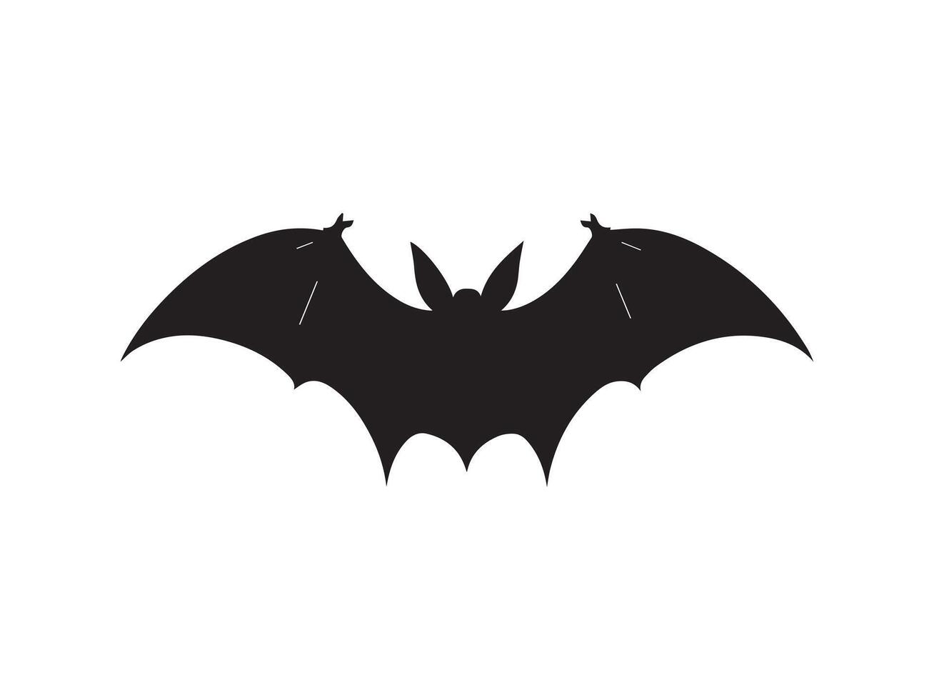 Bat icon isolated on white background. Vector illustration.