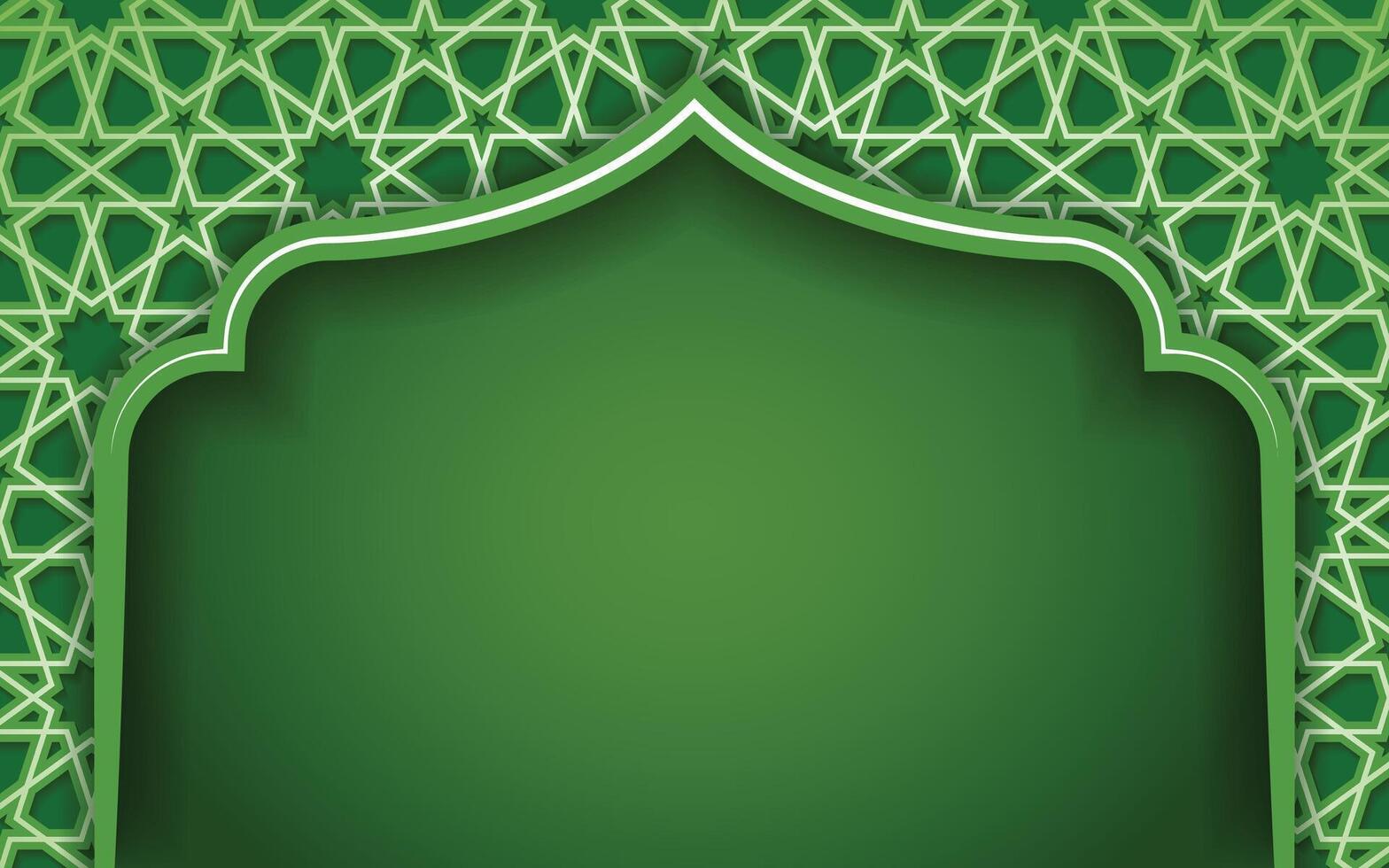 Islamic Background Ramadan with Arabic Frame Eid Mubarak vector design