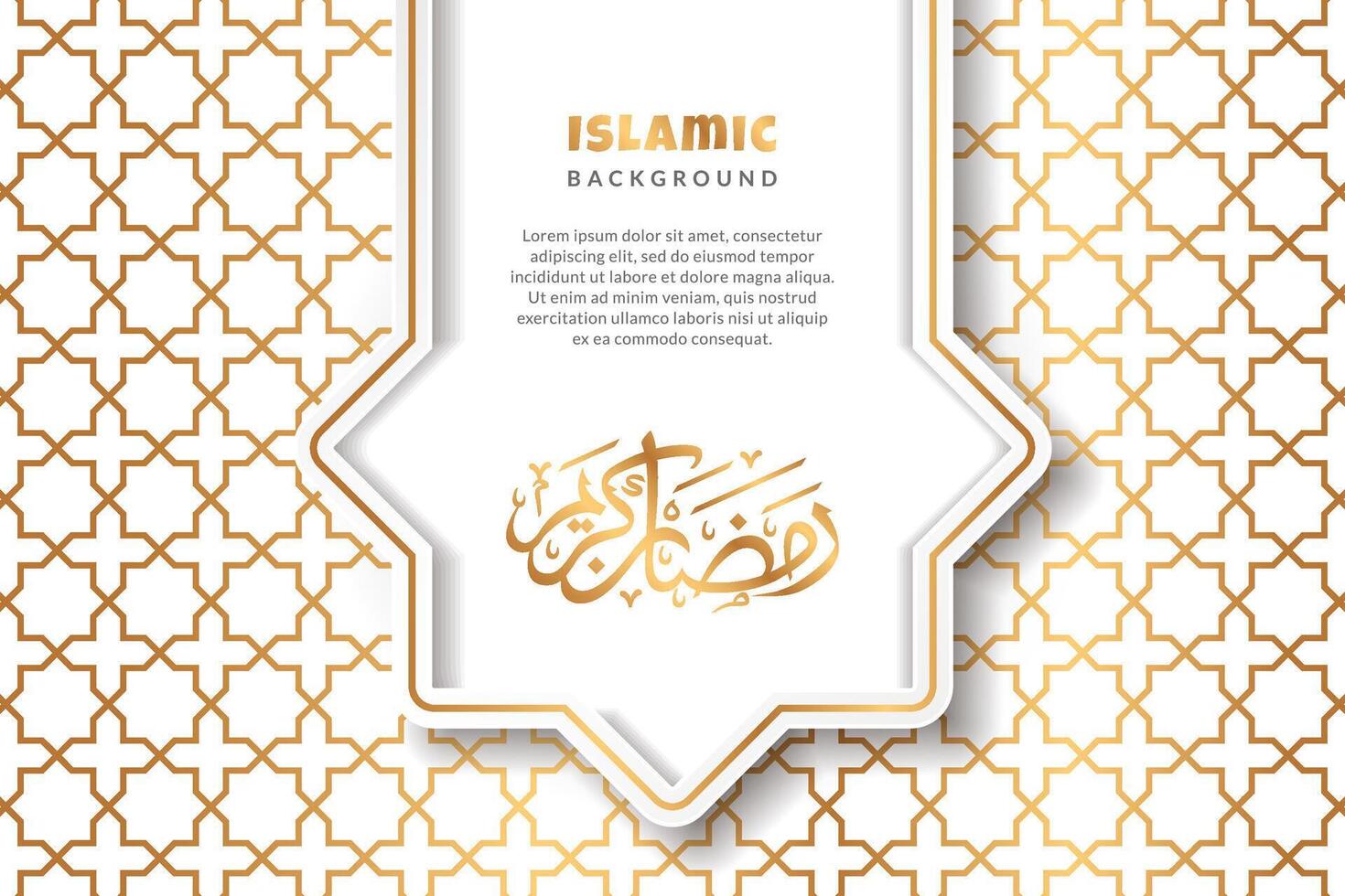 Islamic background with patten ramadan kareem, luxury social media template vector design