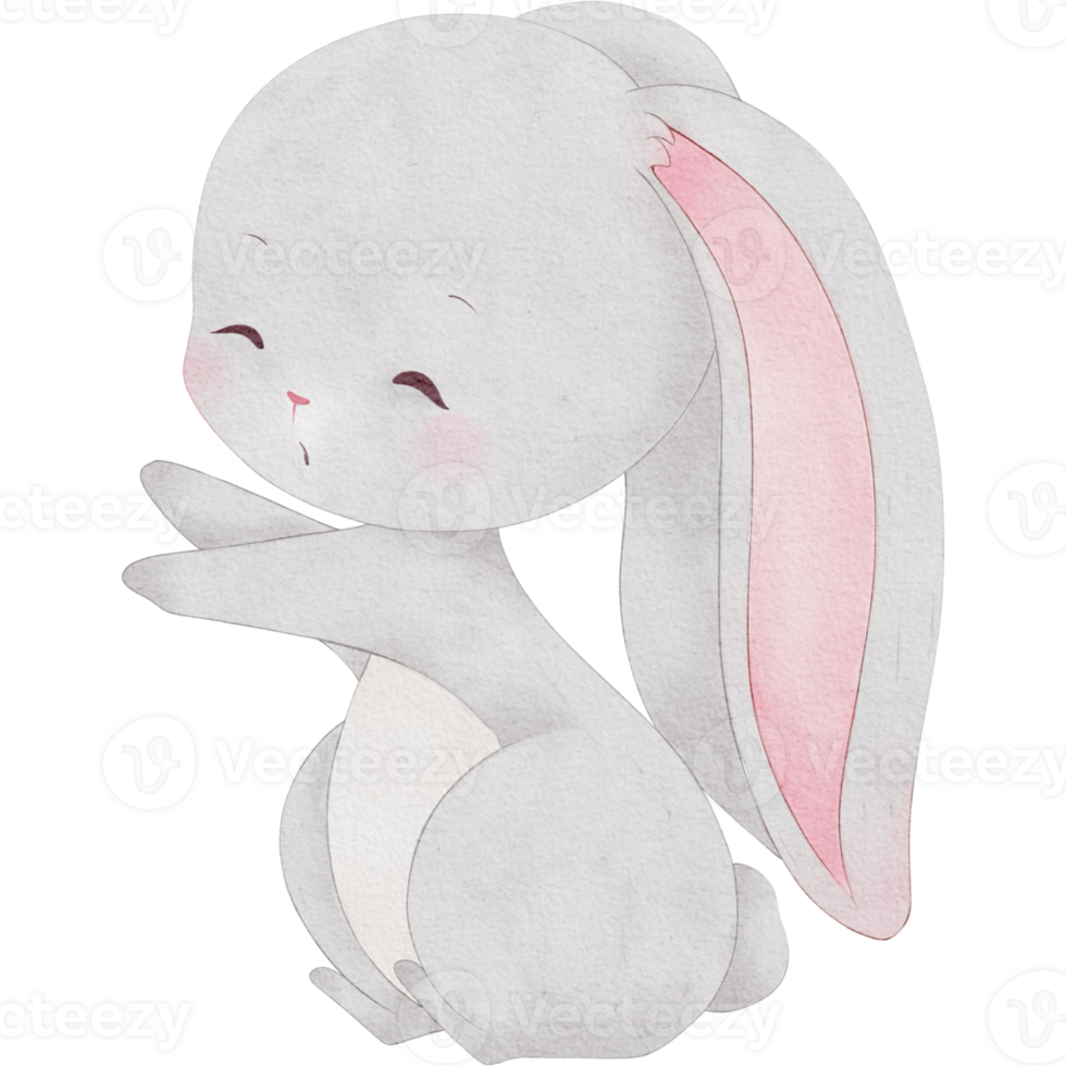 Bunny easter with transparent background png