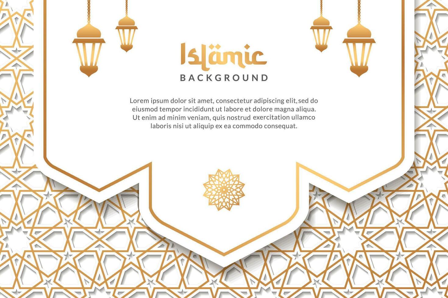 Islamic background ramadan kareem, black color eid mubarak template vector design
