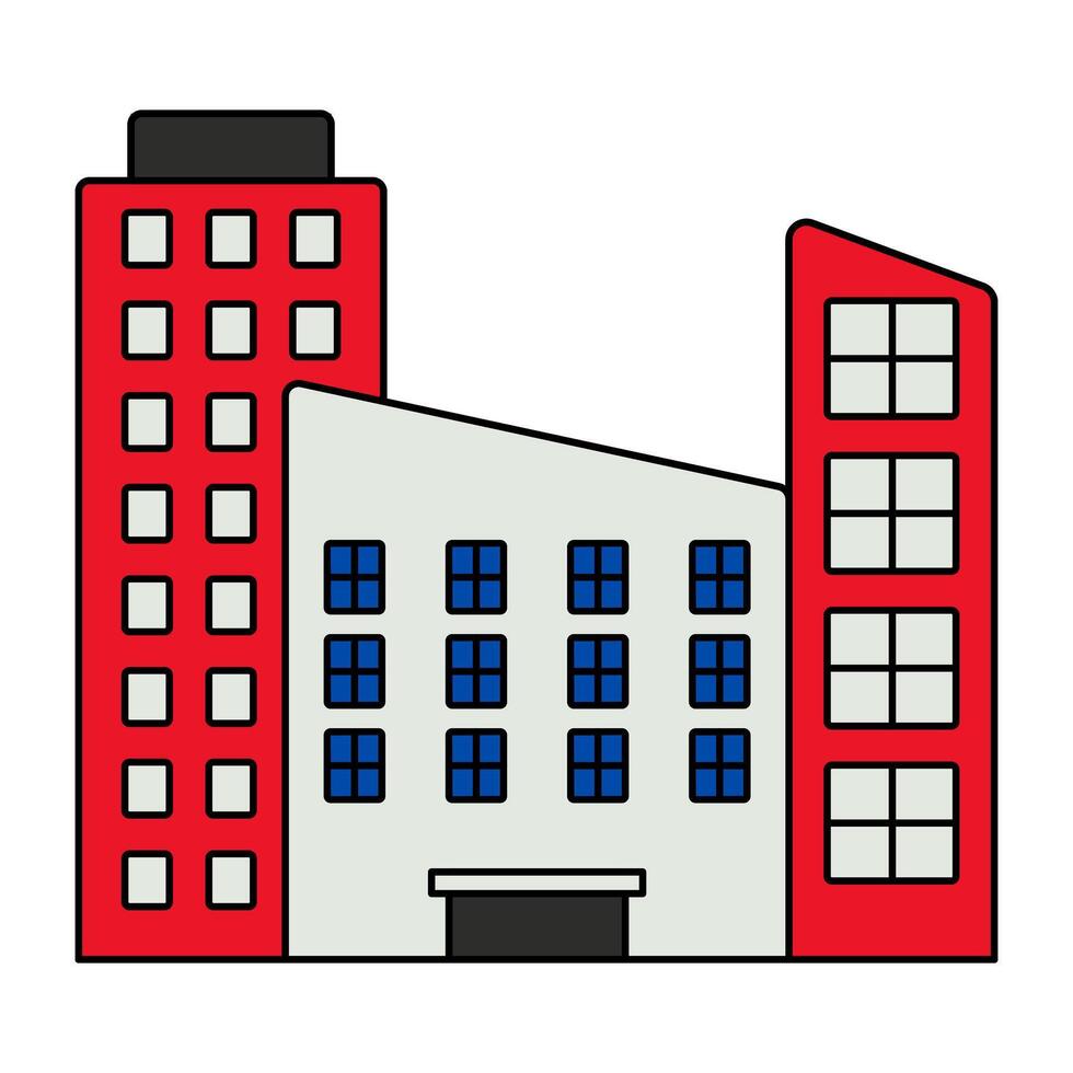 A unique design icon of city building vector