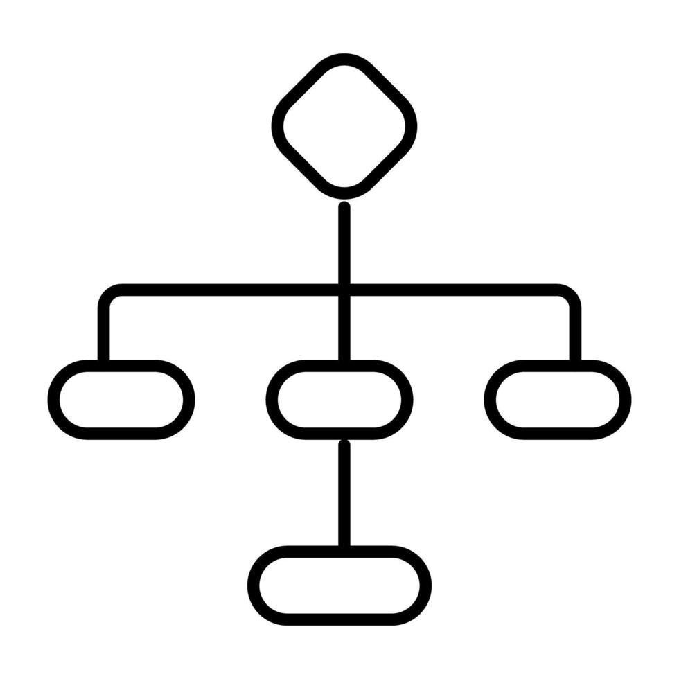 linear design icon of algorithm vector