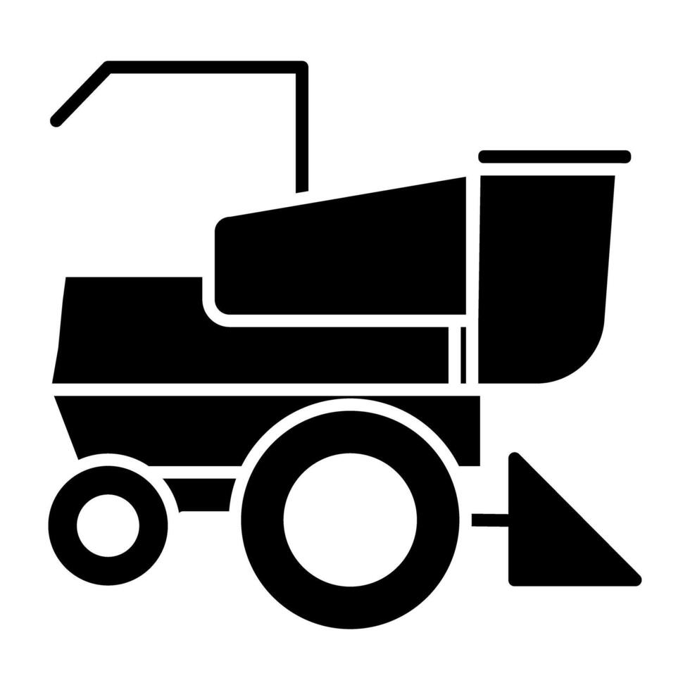 An icon design of tractor, agronomy vehicle vector