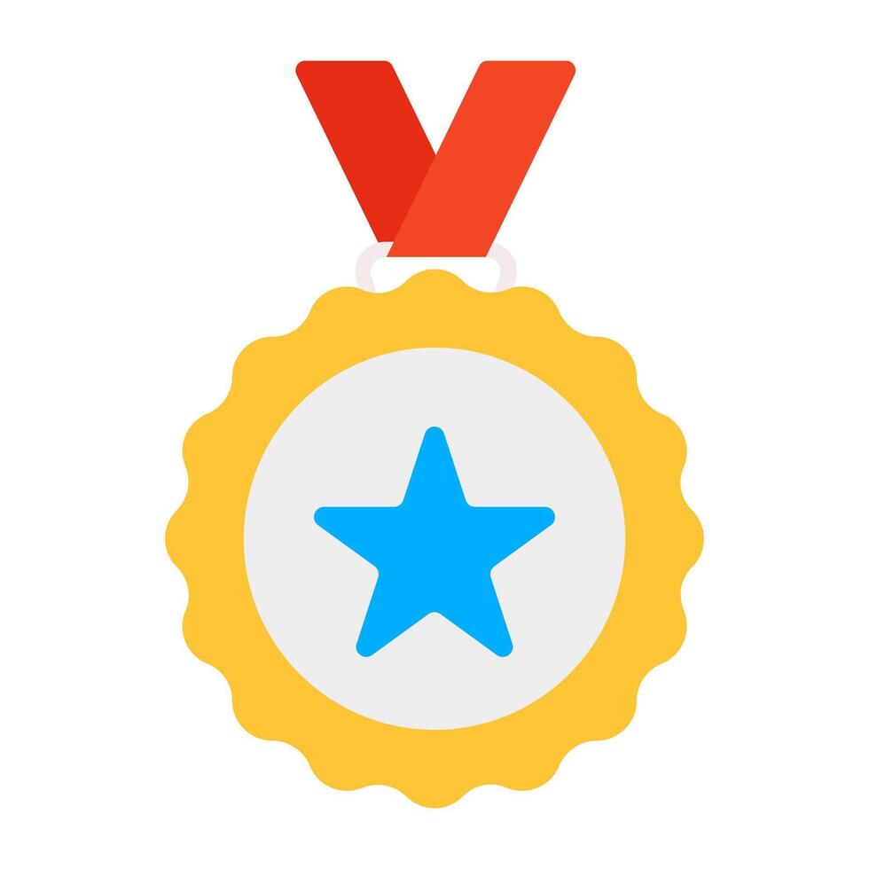 A flat design, icon of medal vector