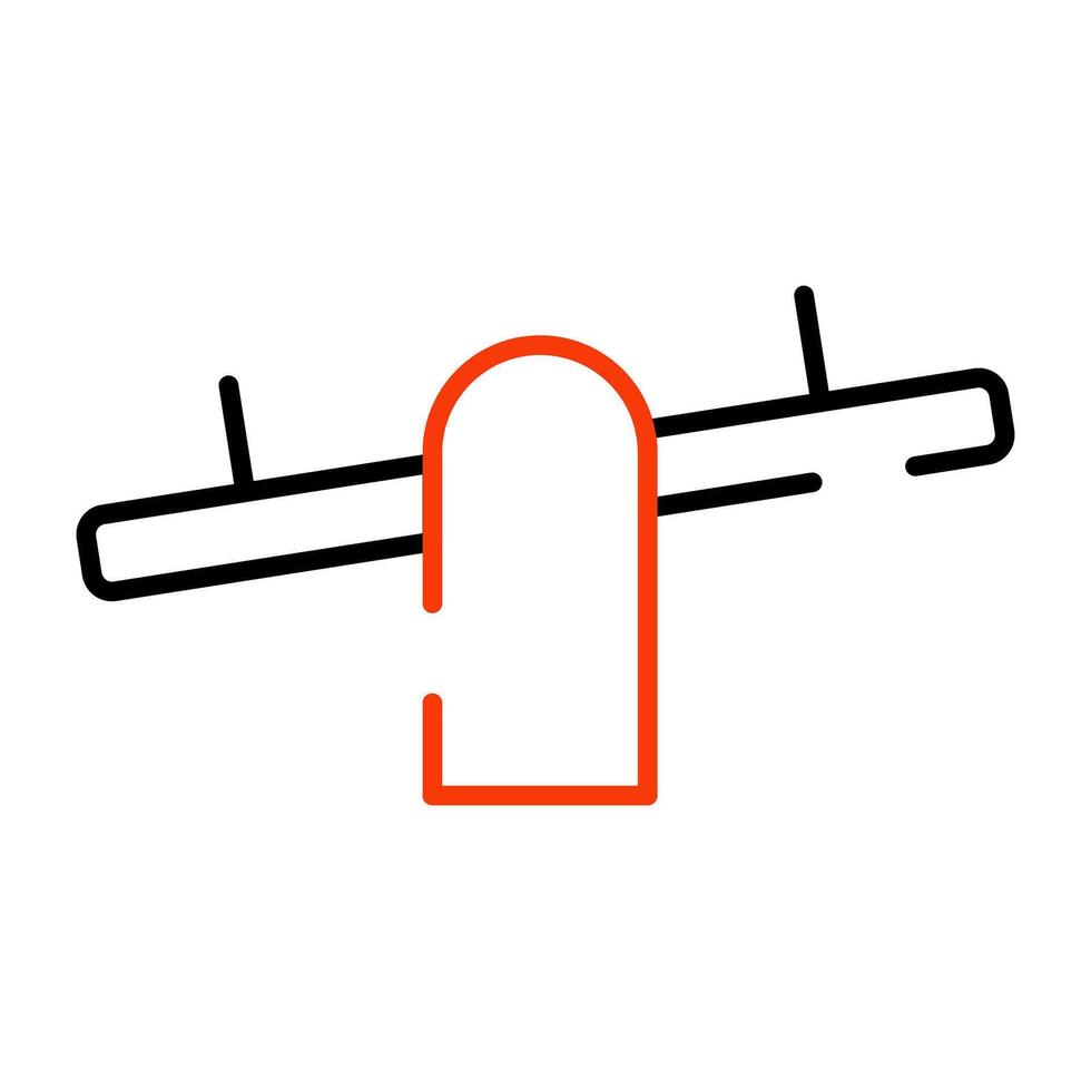 Seesaw, park swing slide icon in linear design vector