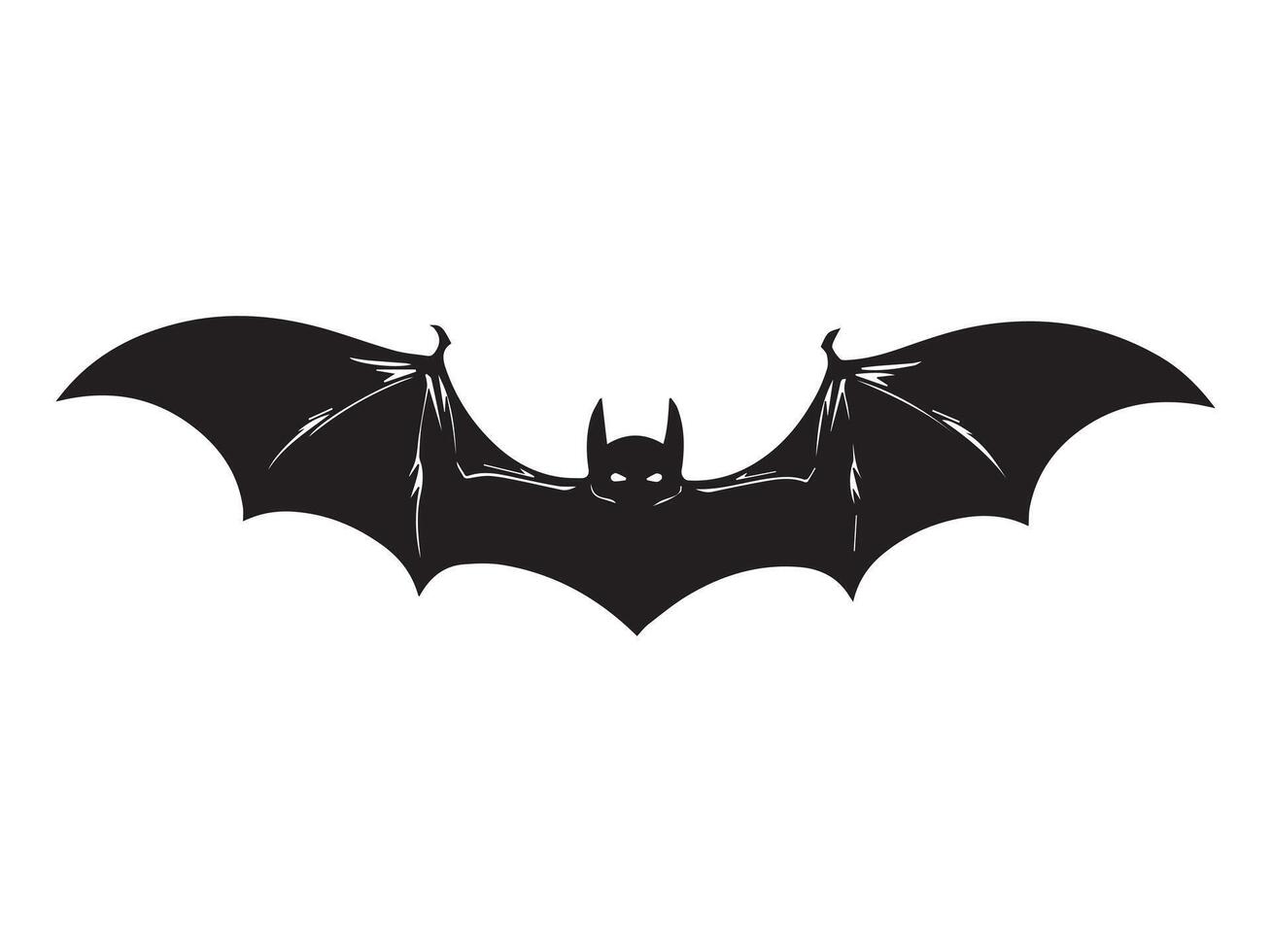 Bat icon isolated on white background. Vector illustration.