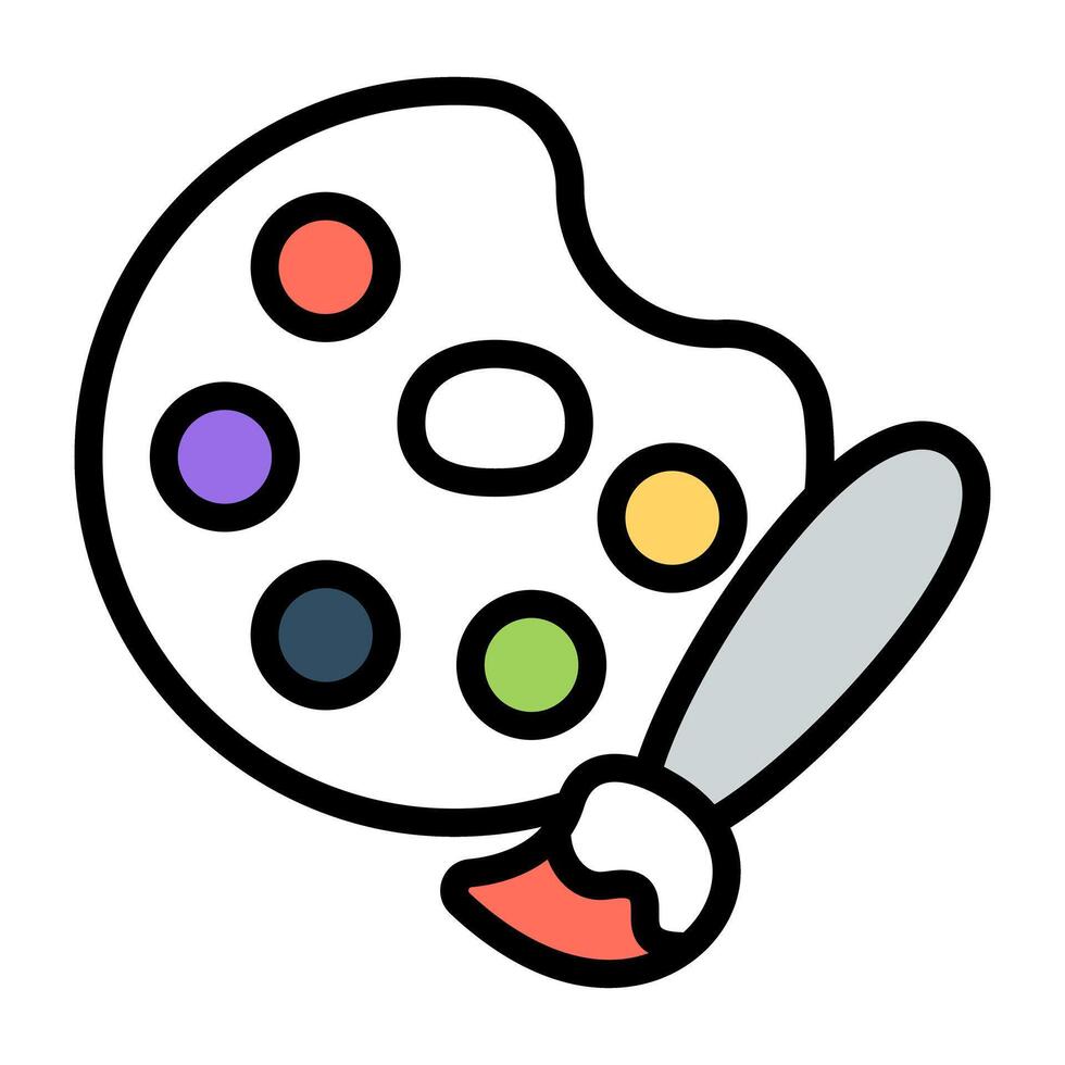 Creative design icon of color palette vector